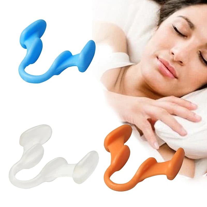 Silicone Anti Snoring Nasal Dilator Improve Sleep Silicone Nose Clip Sleeping Aid Prevention Gadget Anti-Snoring Devices Help B