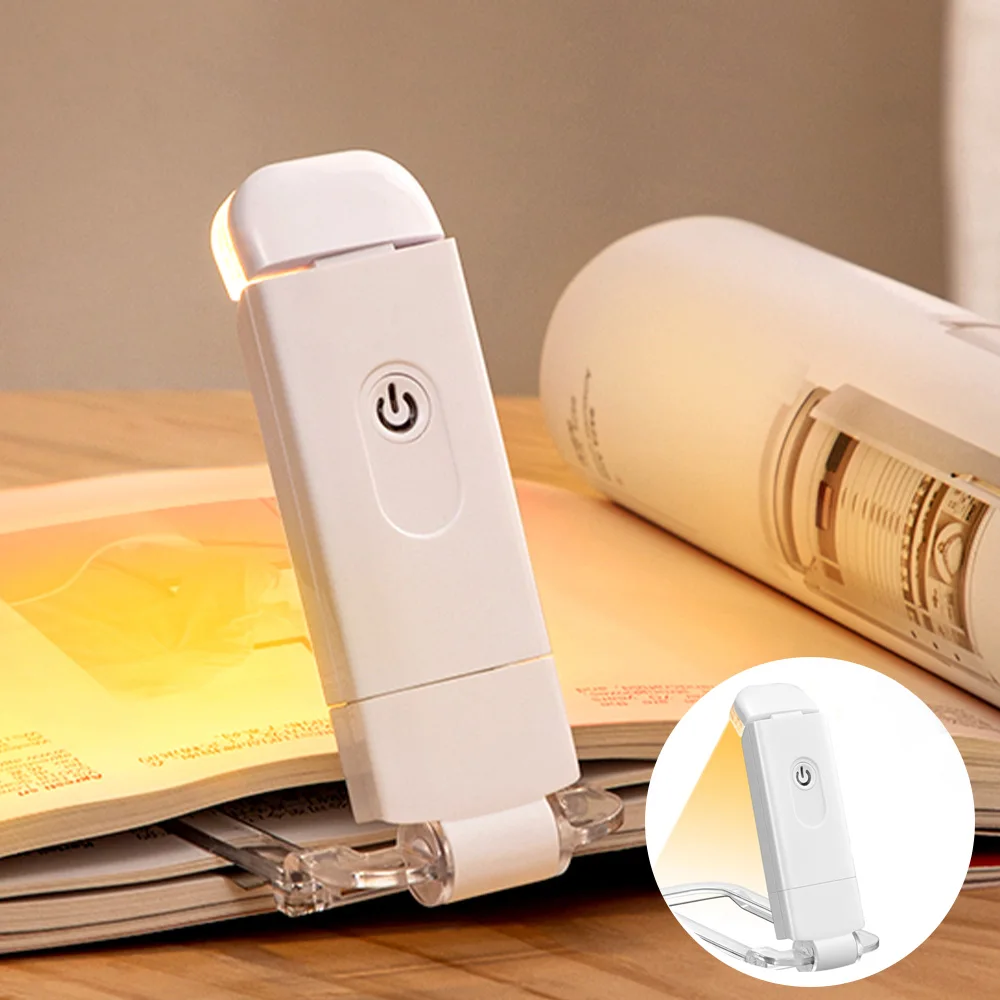 Przenośna, ładowana przez USB, lampa do czytania LED z klipsem 📖💡